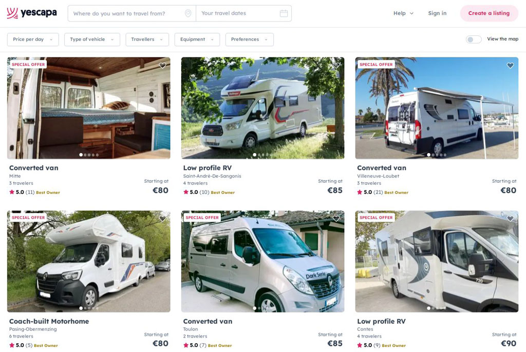 10 Best Campervan & Motorhome Rentals in Europe